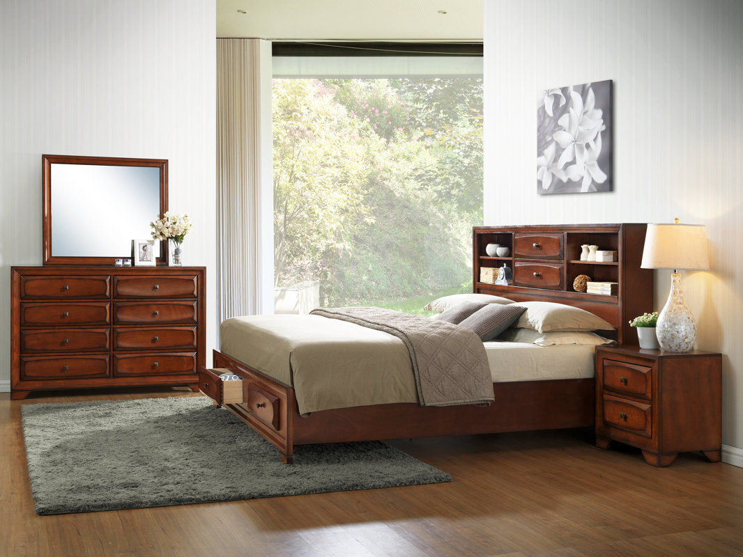 Roundhill Furniture Asger King Platform Bedroom Set & Reviews Wayfair